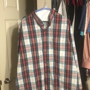 Men’s plaid dress shirt